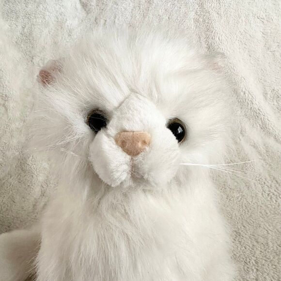 Walmart White Persian Cat Kitten 10” Realistic Plush Stuffed Animal Vintage Toy - Picture 6 of 7